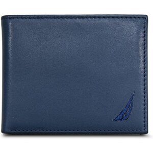 Men's Sail - Navy Bifold Leather Wallet RFID Blocking ID Window Card Slots